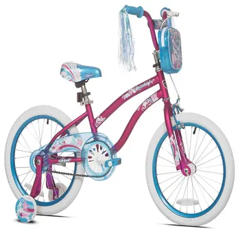 Велосипед для озорной девочки 18 дюймов, розовый и голубой