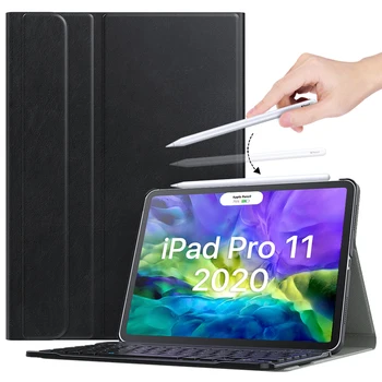 Хороший Чехол-клавиатура для iPad Pro 11 2020 2-го / iPad Pro 11 2018 1-го, [Поддержка зарядки Apple Pencil] Съемная Беспроводная клавиатура