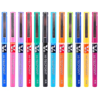 Японские канцелярские принадлежности PILOT BX-V5 Прямая ручка 0,5 мм, Шариковая ручка с цветными чернилами Большой емкости, Школьные принадлежности