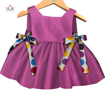 Африканская одежда 2020, Африканская детская одежда, Традиционные Хлопчатобумажные платья в стиле дашики, Милое платье без рукавов для девочек WYT576