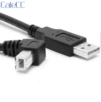 USB 2.0 A Male to B Male A/B M/M Принтер Сканер Кабель жесткого диска 1,5 м 0,5 м 2 м Черный под углом 90 градусов