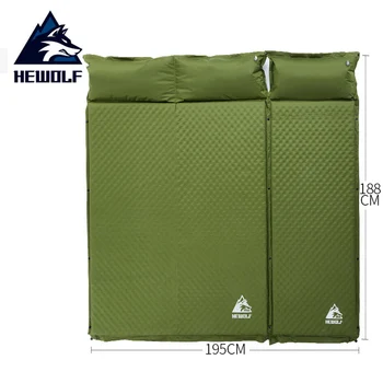 HEWOLF 2 + 1 сплайсированная наружная толстая 5 см автоматическая надувная подушка для палатки, походные коврики, матрас для кровати, 2 цвета
