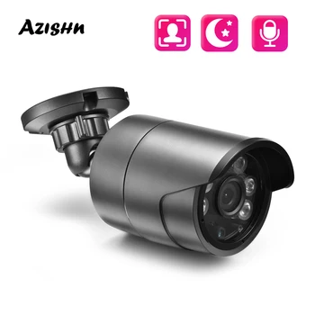AZISHN Security Камера распознавания лиц 8MP 5MP IP/Сетевая Проводная Камера Наружного Наблюдения H.265 + Аудиозапись С Оповещениями по электронной почте