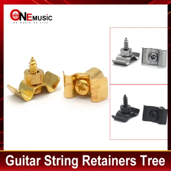 2 комплекта фиксаторов струн для электрогитары в виде дерева для теле-гитары Strat Черный/золотой/Хром