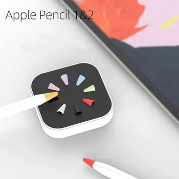 8 Упаковок Чехол для ручки с сенсорным экраном для Apple Pencil 1 2 Поколения Сменный Силиконовый Чехол для наконечника карандаша для карандашей 1 2 Чехла