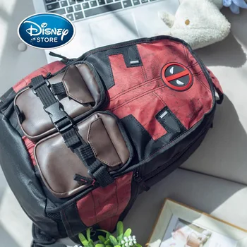 Рюкзак Disney Superhero Deadpool Большой Емкости, Мужской Дорожный Альпинистский пакет, Холщовый Водонепроницаемый Школьный рюкзак с двойным плечом для студентов