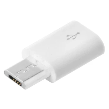 Белый Короткий разъем USB 3.1 Type C для подключения устройства-розетки к разъему адаптера Micro USB