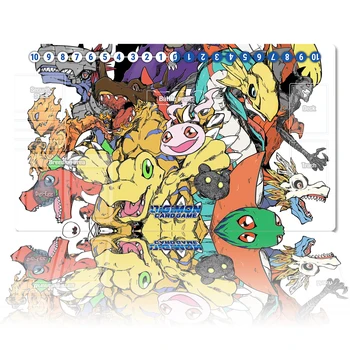 Digimon Playmat Monsters DTCG CCG Карточная Игра Коврик Для Настольной Игры Аниме Коврик Для Мыши Изготовленный На Заказ Резиновый Настольный Коврик Игровые Аксессуары Зоны и Сумка