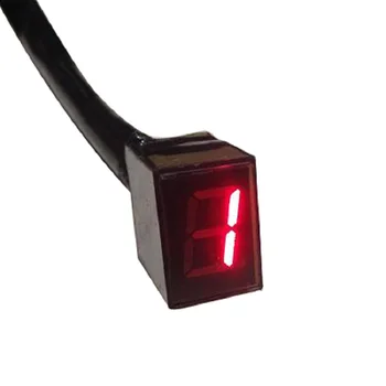 Красный светодиодный Универсальный цифровой индикатор передачи, дисплей мотоцикла, простая установка, 5 передач, горячая передача