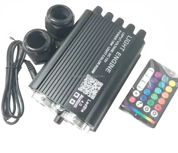 RGBW 20 Вт Волоконно-оптический драйвер освещения, беспроводной, управляемый приложением для смартфона, музыкальный голос для оформления праздничных мероприятий