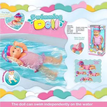 Детская плавательная кукла, летние водонепроницаемые электрические куклы, Детская пляжная игрушка для плавания в бассейне, подвижные шарнирные электрические куклы