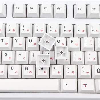 Сменные колпачки для ключей 132 клавиши с вишневым профилем, японская клавиатура PBT, белая тема для изготовленных своими руками ISO-клавишных колпачков