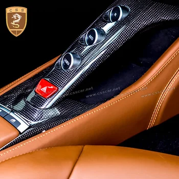 Для Ferrari 488 GTB Замените деталь Центральная база управления Центральная кнопка управления, аксессуары для интерьера автомобиля из сухого углеродного волокна, тюнинг