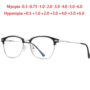 Унисекс, оптические очки в металлической оправе TR90, близорукость от-0,5 до-6,0, дальнозоркость от +0,5 до + 6,0