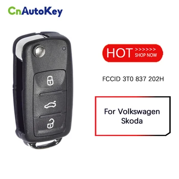 CN001063 Вторичный Рынок Для Volkswagen Skoda 3 Кнопки Дистанционного Управления Ключом 433 МГц 48 Чип FCCID 3T0 837 202H