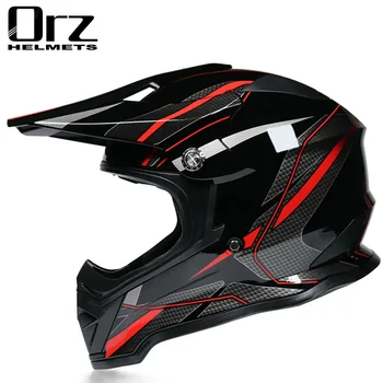 Внедорожный шлем ORZ, не мотоциклетный шлем для мужчин и женщин, четырехсезонный гоночный локомотив, полный шлем, шлем для бега
