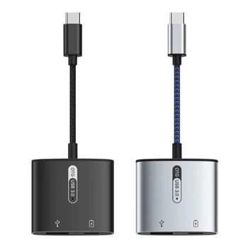 2 в 1 Тип C USB OTG Шнур Концентратор Адаптер питания Кабель для мобильного телефона Планшетного компьютера