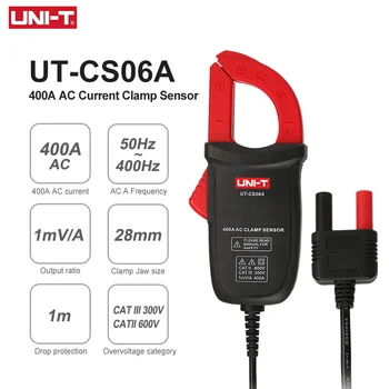 UNI T Датчик зажима переменного тока UT-CS06A 400A Плоскогубцы для измерения тока Амперметр Подходит Для мультиметров UT61E + UT139C UT196