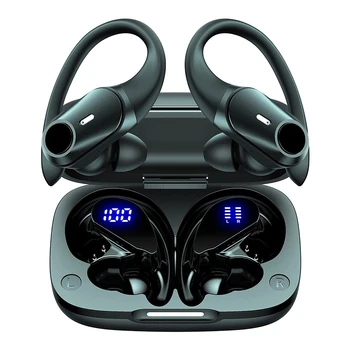 Спортивные Bluetooth-наушники EARDECO TWS с Заушным Крючком, Светодиодный Чехол Для Зарядки, Беспроводные Наушники, Стереогарнитура для игр С Микрофоном