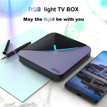Android 11 Smart TV BOX A95X F3 Air II 4K RGB Light 2,4/5G Двойной WiFi Amlogic S905W2 BT5.0 Телеприставка 4 ГБ ОЗУ 32 ГБ 64 ГБ ПЗУ