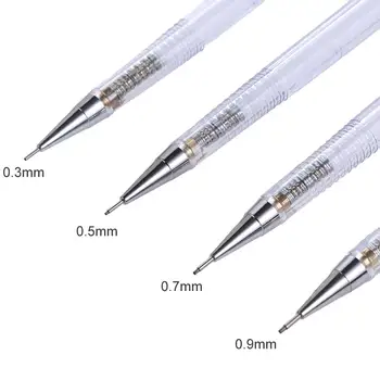 Студент 0,3 0,5 0,7 0,9 мм Прозрачный Художественный карандаш для рисования Механический Карандаш С Автоматическим перемещением Карандаша Подвижный карандаш